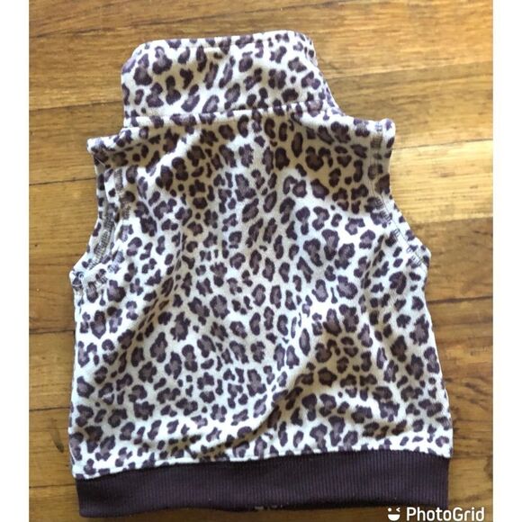 Carter’s Fleece Leopard Toddler Girl’s Vest SZ 12M - Picture 2 of 5